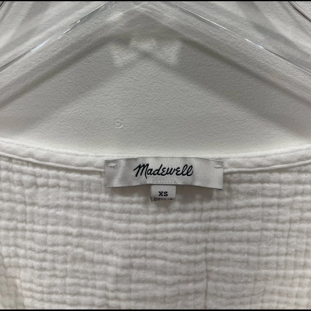 Madewell Cotton Gauze Cover-Up Tunic Dress MC129 Vacation Beach Summer Size XS